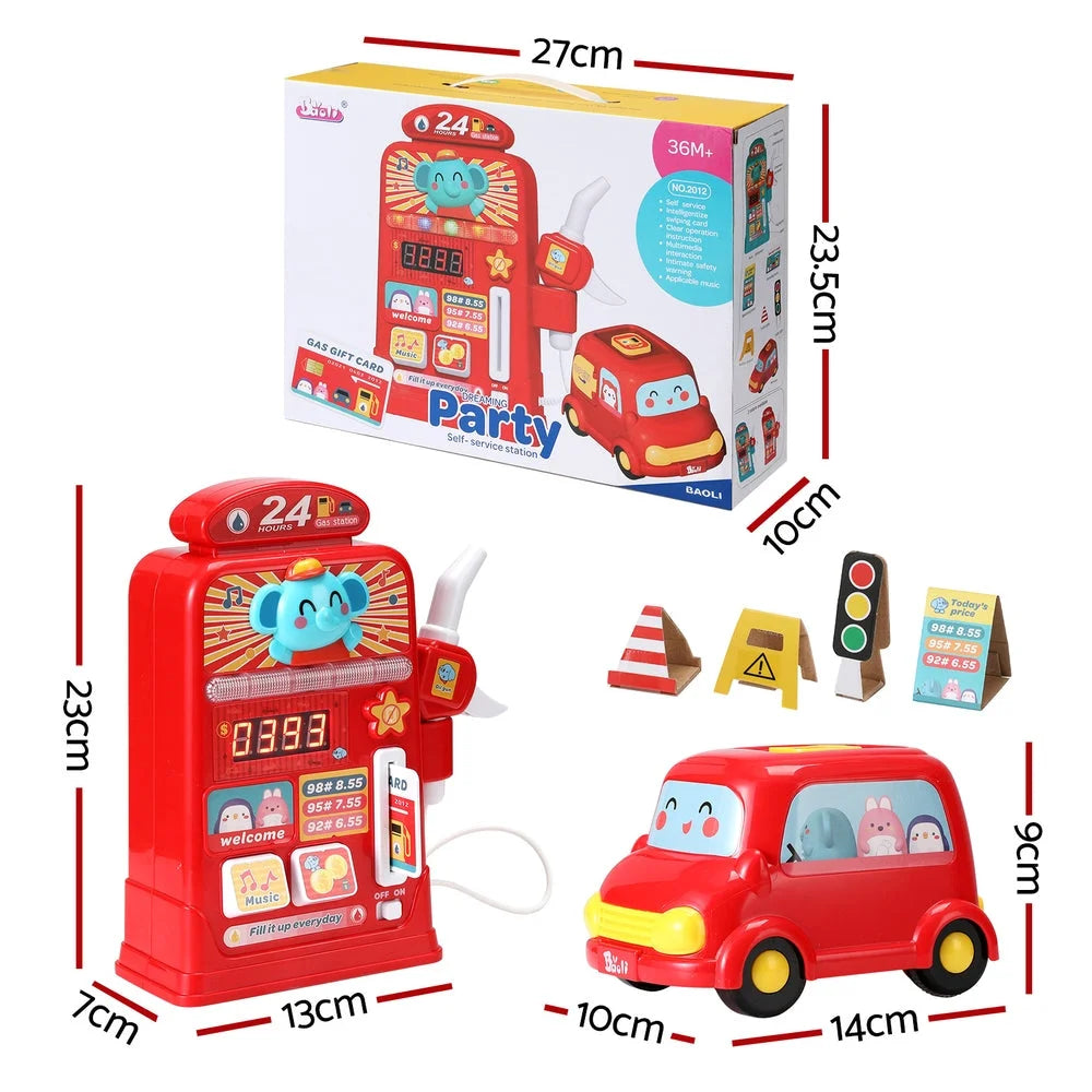 Keezi Kids Gas Petrol Station Pumper Pretend Play Toys Car