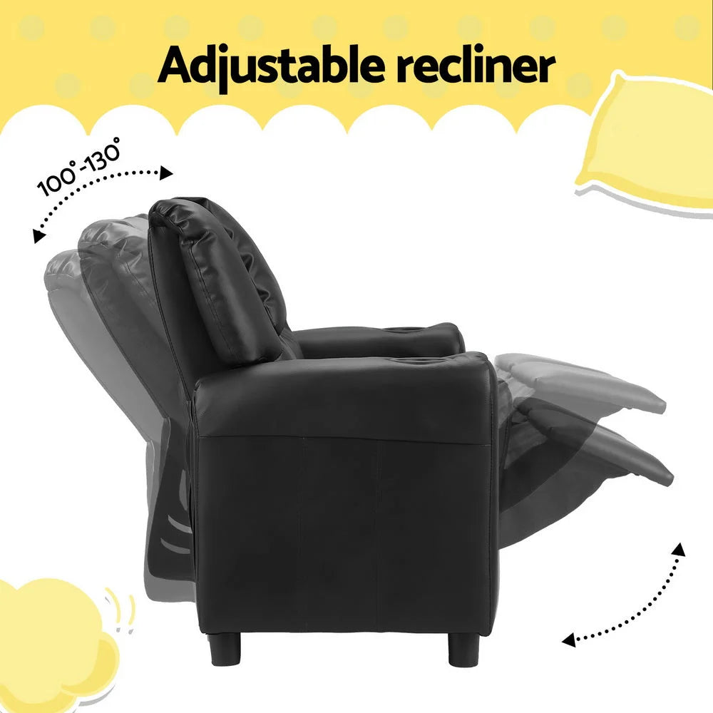 Keezi Kids Recliner Chair Double PU Leather Sofa Lounge