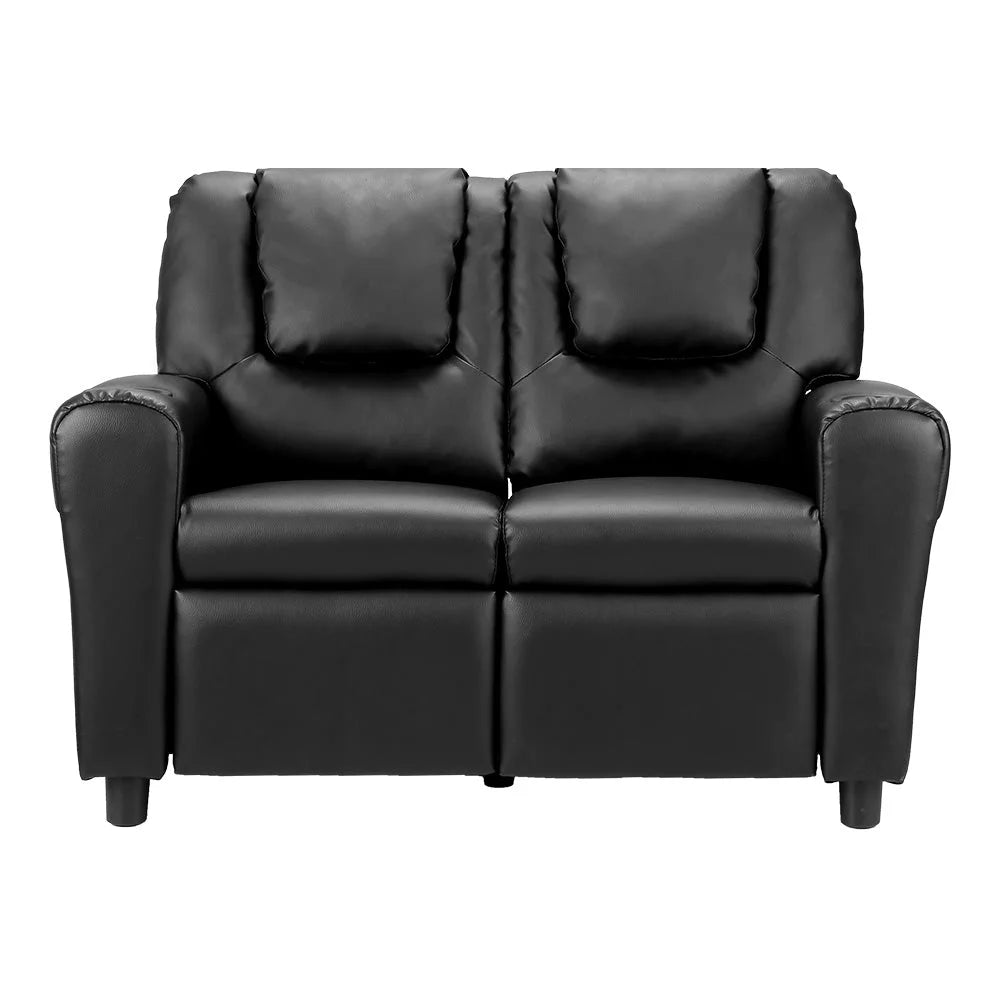 Keezi Kids Recliner Chair Double PU Leather Sofa Lounge
