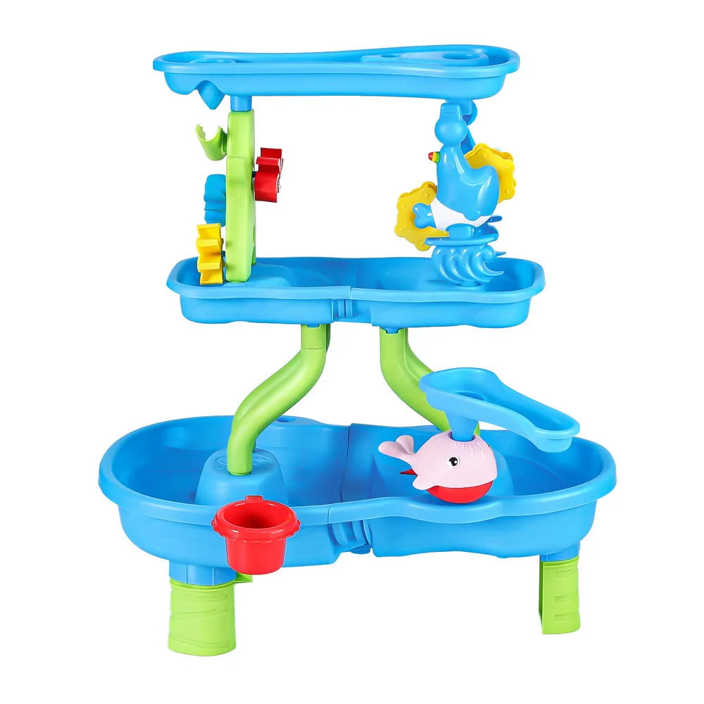 Keezi Kids Sand and Water Table 4-Tier Waterfall Sandpit