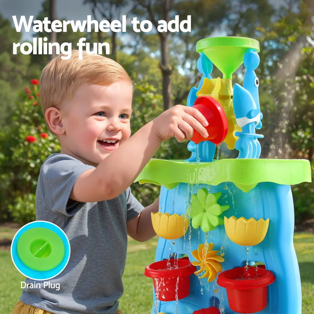 Keezi Kids Sand and Water Table Waterfall Wall Sandpit Toys