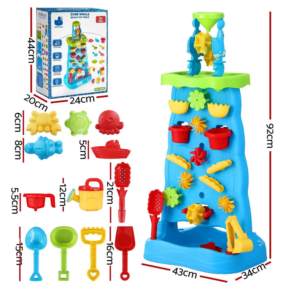 Keezi Kids Sand and Water Table Waterfall Wall Sandpit Toys