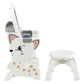 Keezi Kids Table and Chair Set 2 in 1 Easel Desk Stool w/