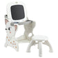Keezi Kids Table and Chair Set 2 in 1 Easel Desk Stool w/