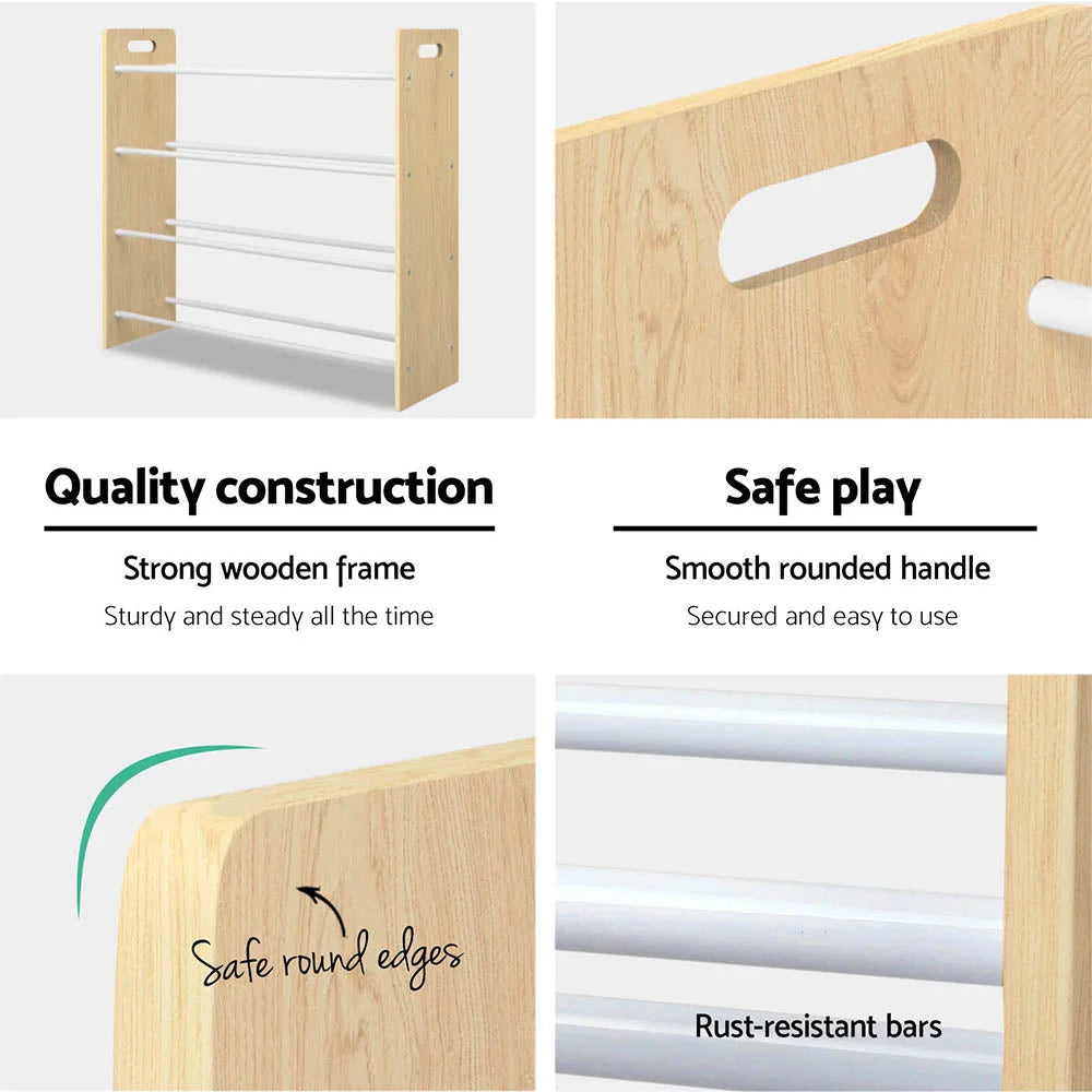 Keezi Kids Toy Box 12 Bins Bookshelf Organiser Children