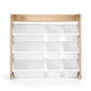 Wooden 9 storage rack for household use