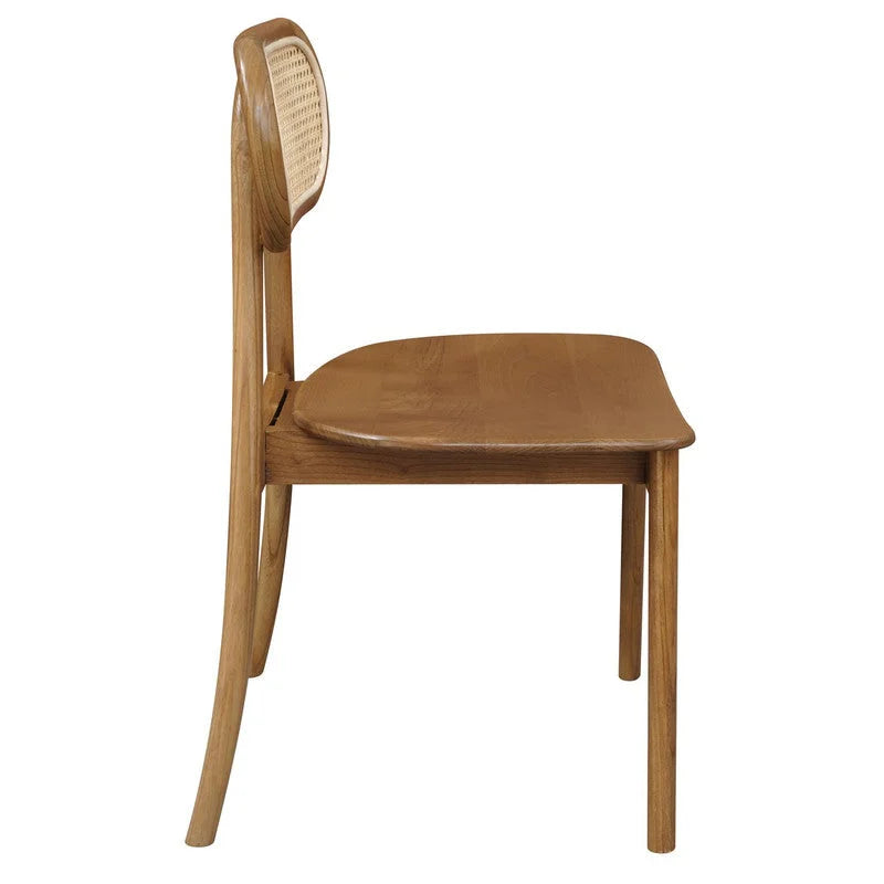 Kelly Rattan Dining Chair (Almond) - Furniture > Dining >