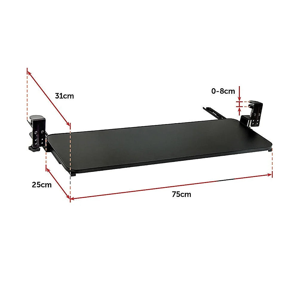 Keyboard Tray Clamp On 75cm W x 25cm D Extra Large