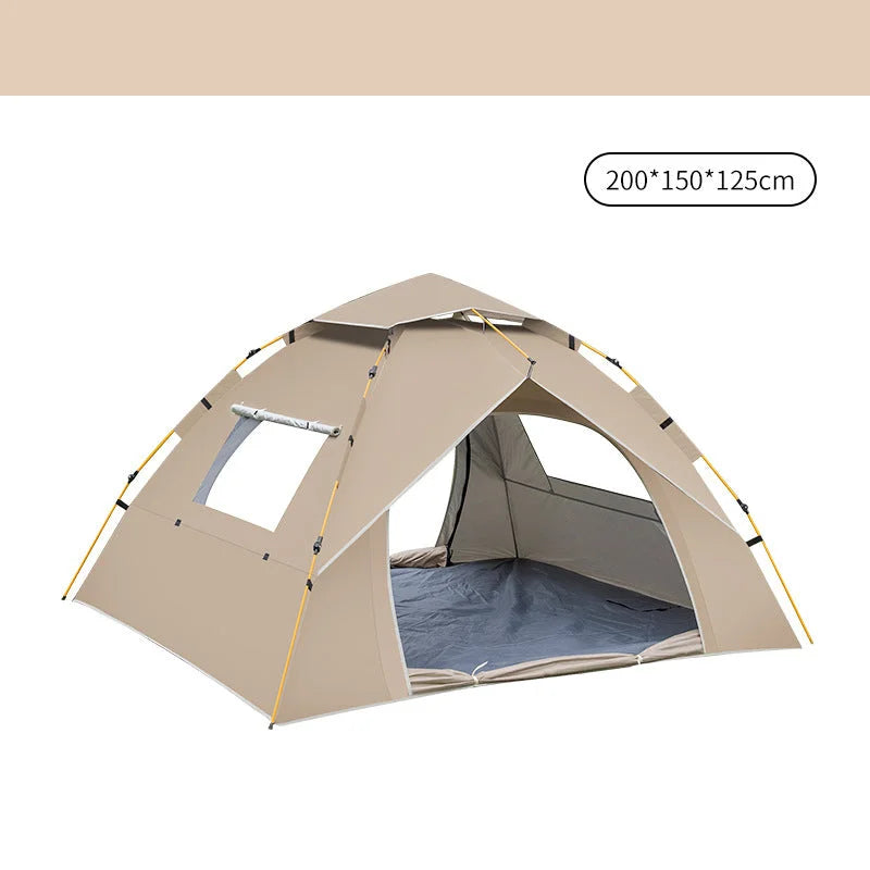 Khaki 2 Person Lightweight Camping Tent (200*150*125cm)