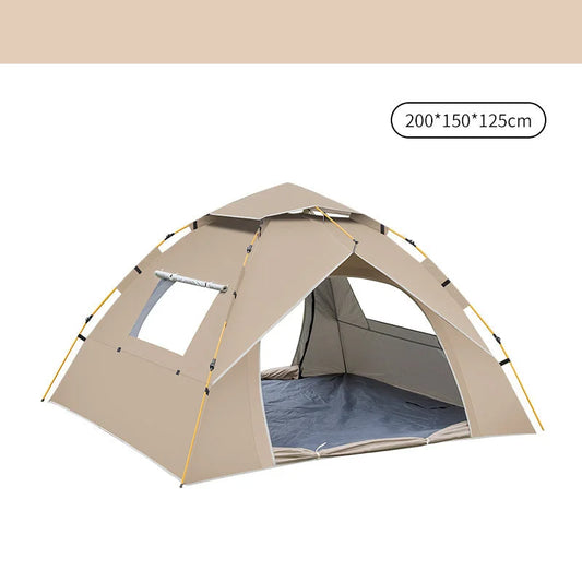 Khaki 2 Person Lightweight Camping Tent (200*150*125cm)