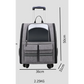 khaki 3-in-1 Pet Carrier: Rolling Backpack with Collapsible