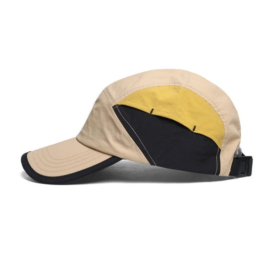 Khaki And Yellow Lightweight Sports Baseball Cap