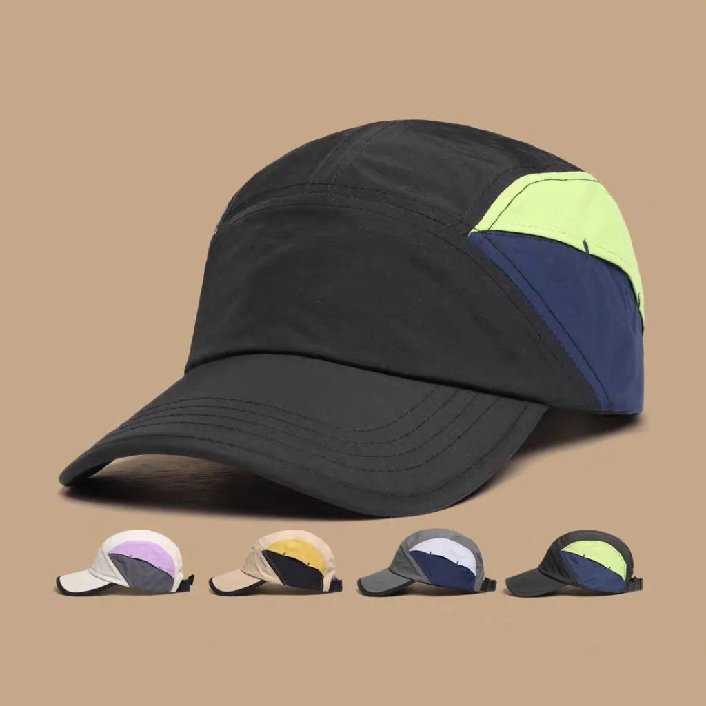 Khaki And Yellow Lightweight Sports Baseball Cap