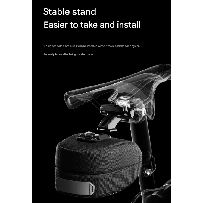 Khaki Compact Bike Saddle Bag - Quick-Release