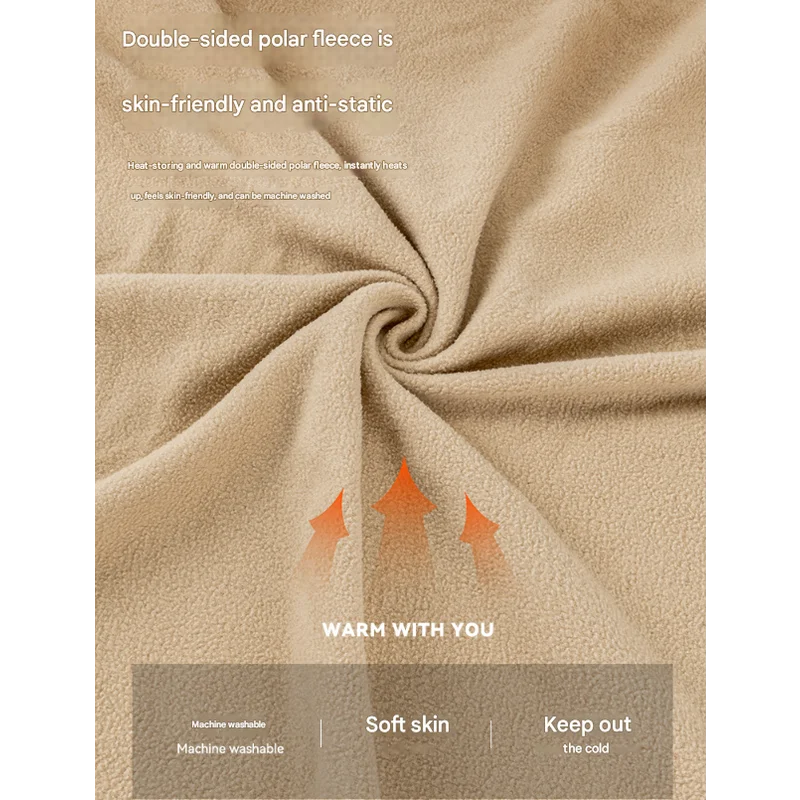 Khaki Cozy 4-in-1 Wearable Fleece Poncho Sleeping Bag