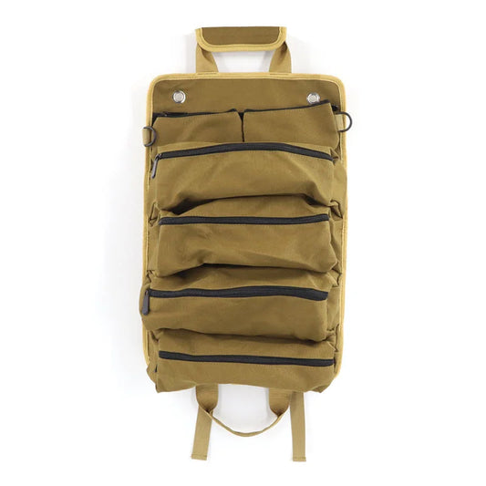 Khaki Heavy Duty Roll-Up Tool Bag Organizer - Waterproof