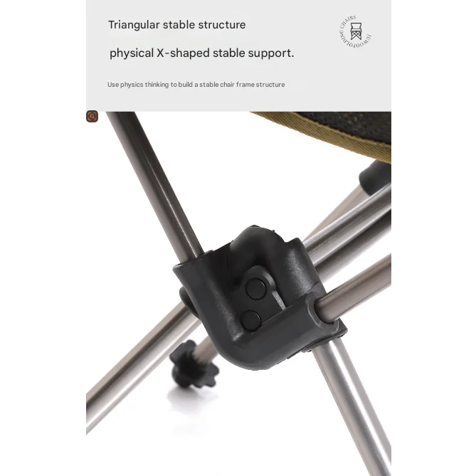 Khaki Lightweight Portable Folding Camping Chair