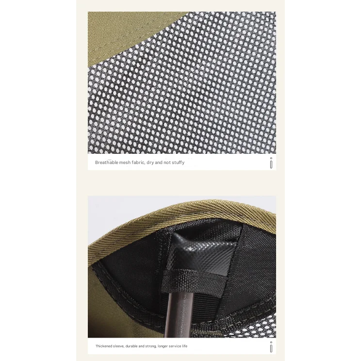 Khaki Lightweight Portable Folding Camping Chair