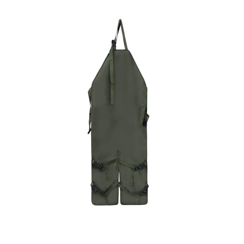 Khaki Pocket Heavy-Duty Gardening Apron with Adjustable