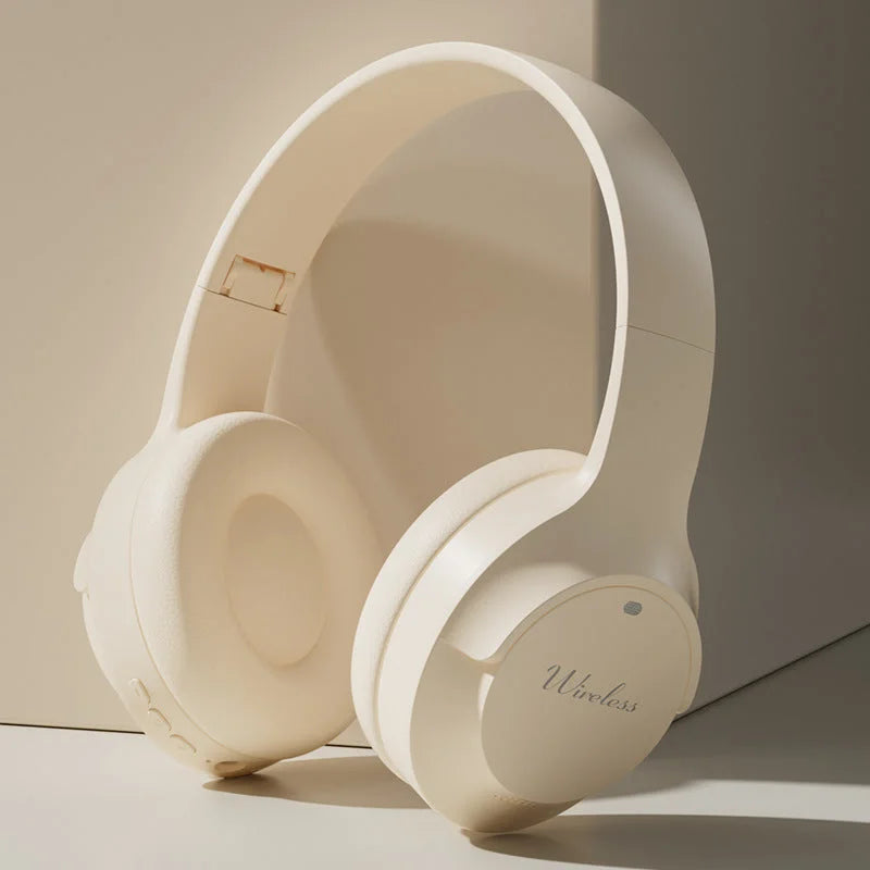 Khaki Wireless Bluetooth Headphones with Hi-Fi Bass