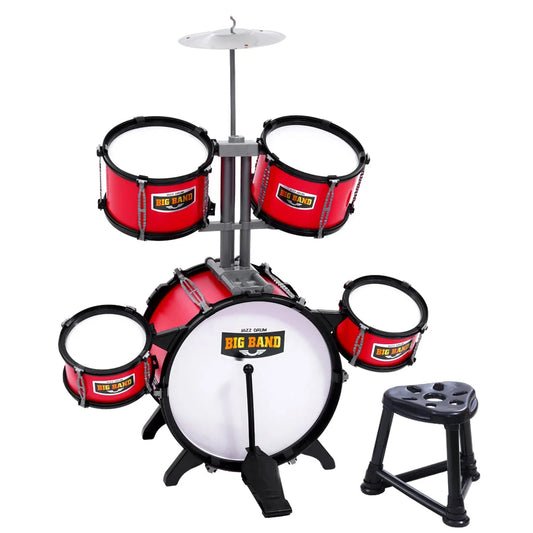 Kids 7 Drum Set Junior Drums Kit Musical Play Toys