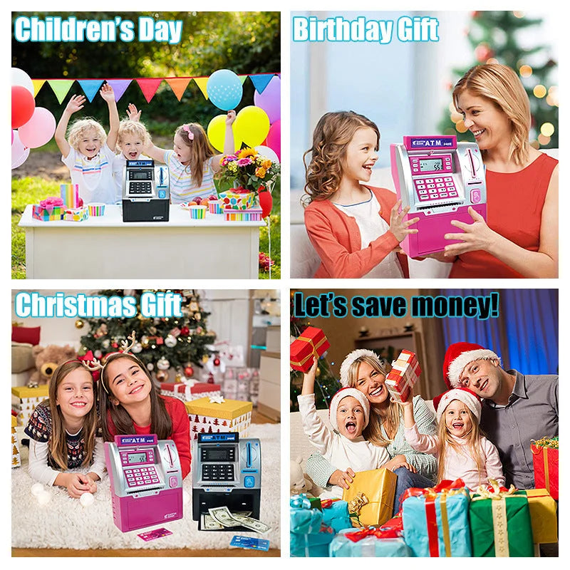 Kids ATM Savings Bank - Electronic Piggy Bank with Debit