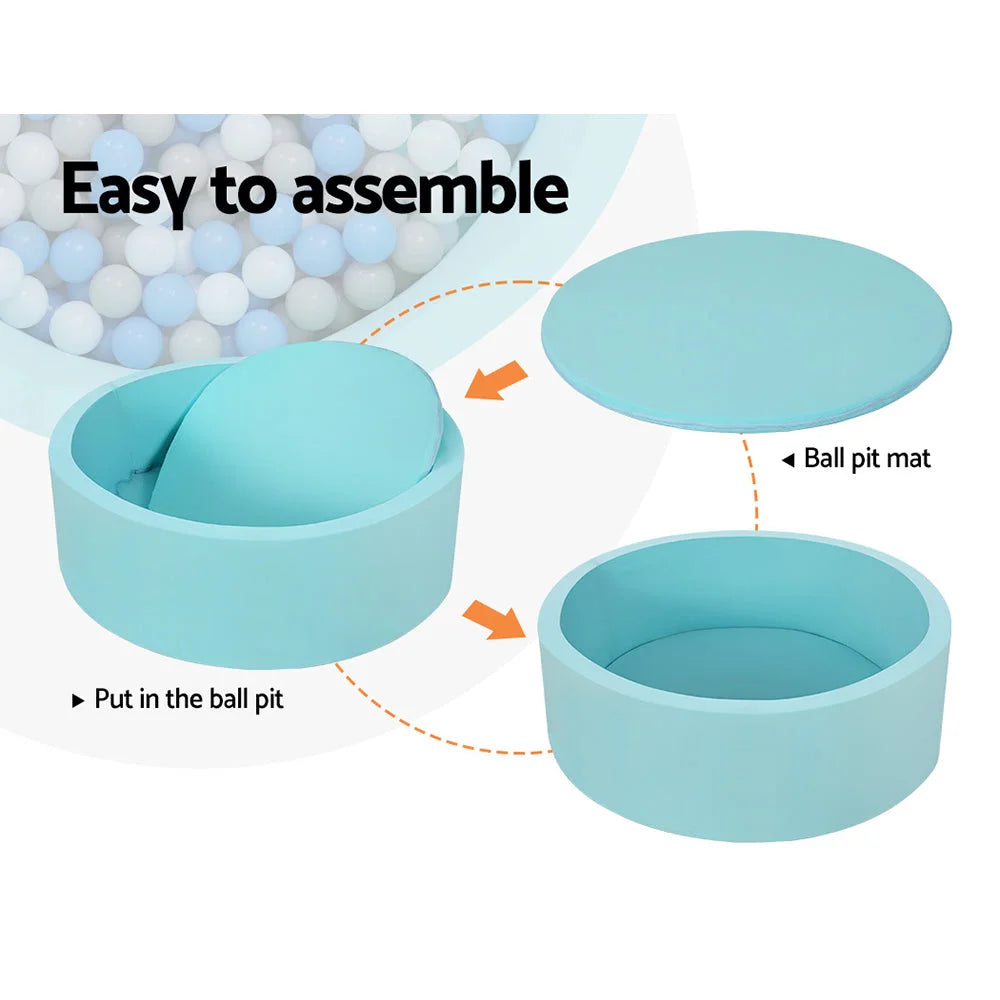 Ball pit ocean with foam play pool barrier toys