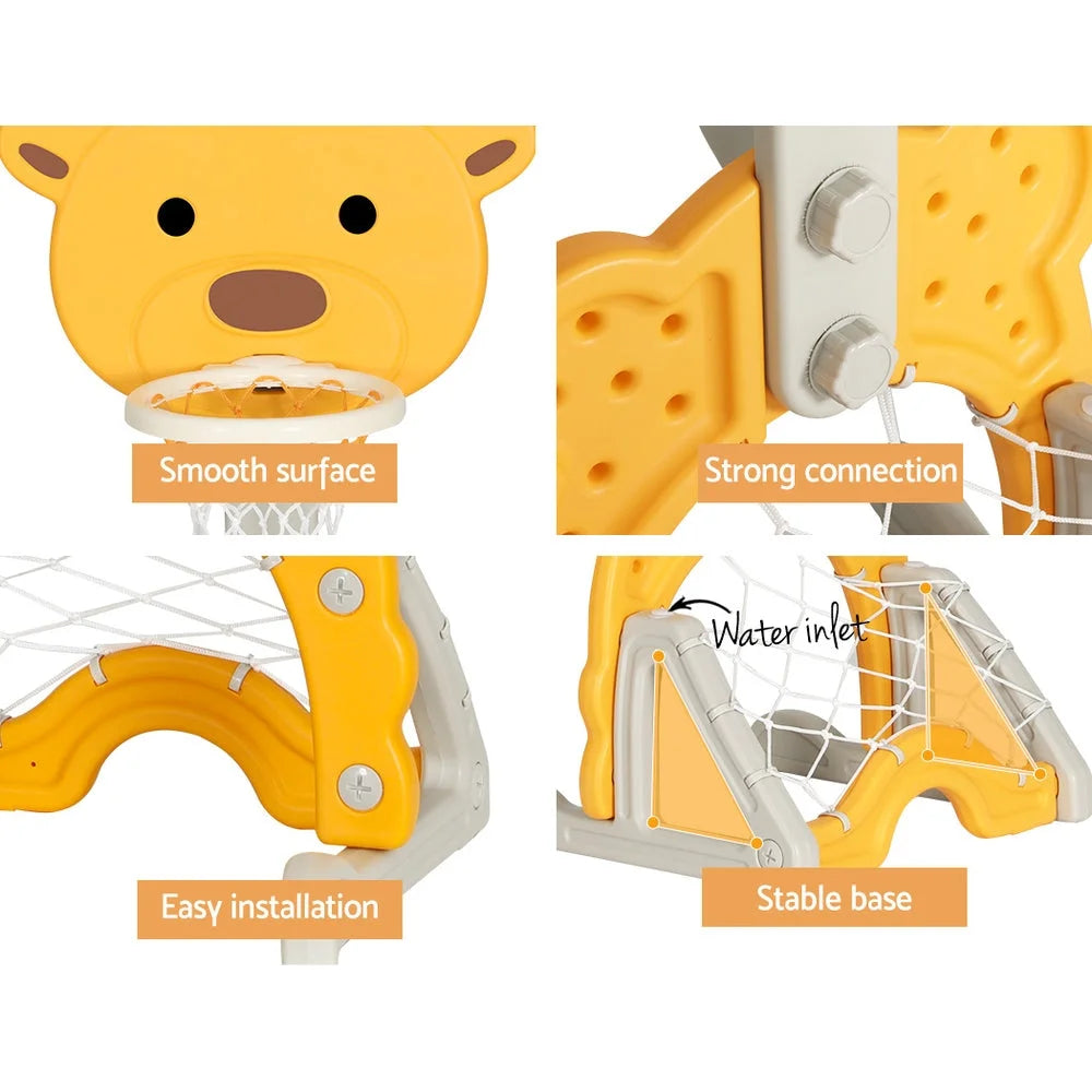 Kids Basketball Hoop Stand Adjustable 5-in-1 Sports Center