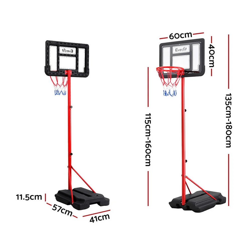 6m basketball hoop stand with display shelves and upright posts