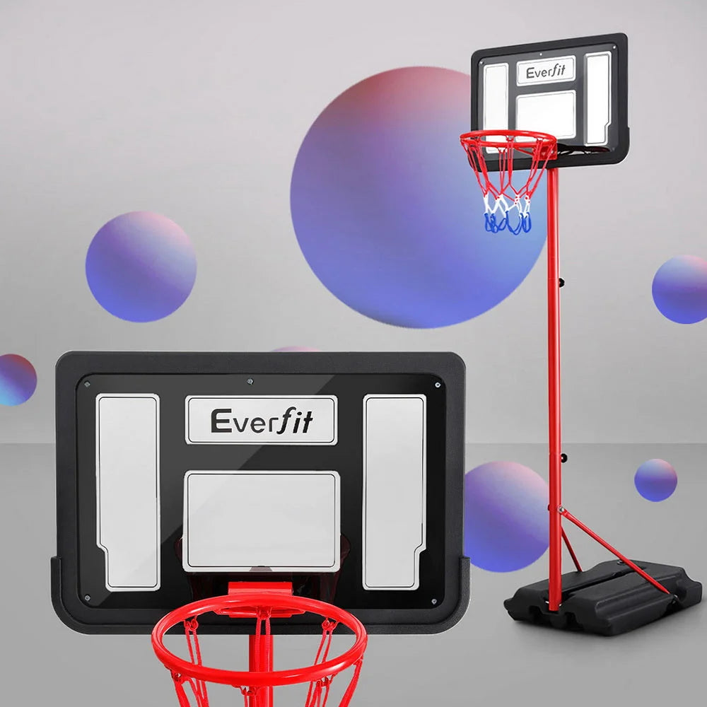 6m basketball hoop stand with slim posts and mounting brackets