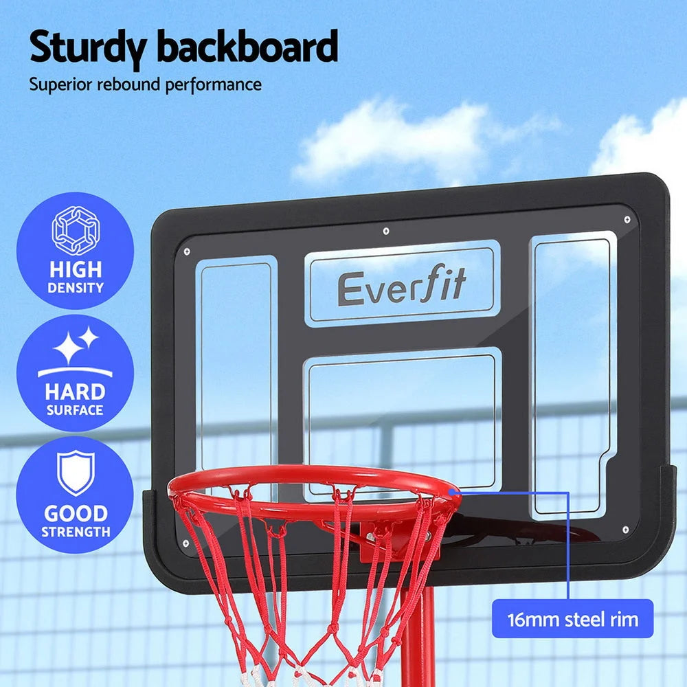 6m basketball hoop stand with adjustable supports and fitted brackets