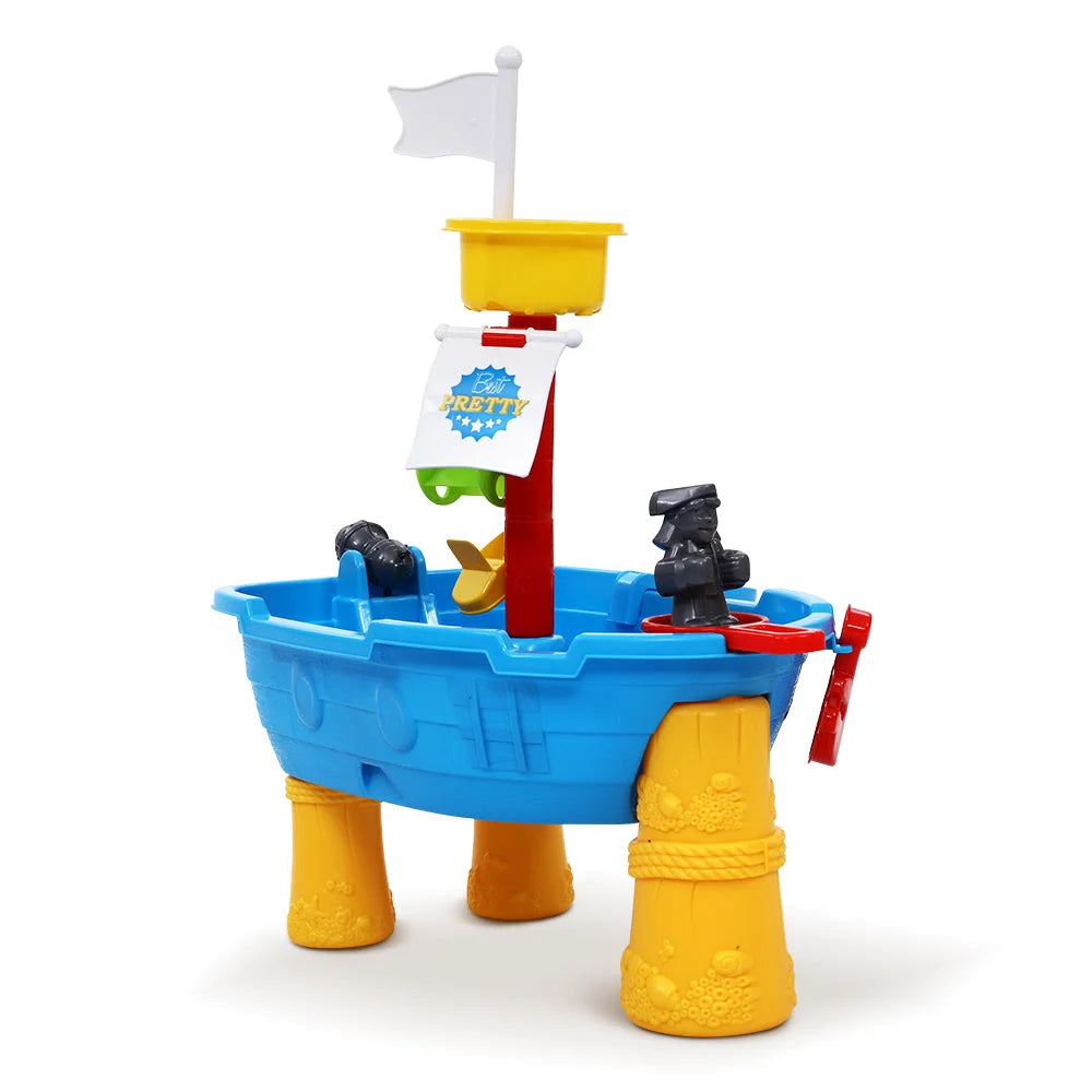 Kids Beach Sand and Water Toys Outdoor Table Pirate Ship