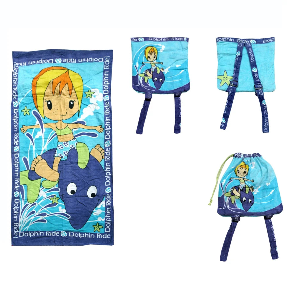 Kids Beach Towel & Bag Dolphin - Artex - Home & Garden