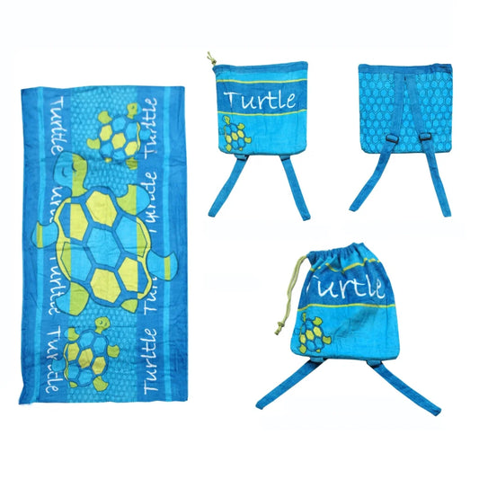 Kids Beach Towel & Bag Turtle - Artex - Home & Garden