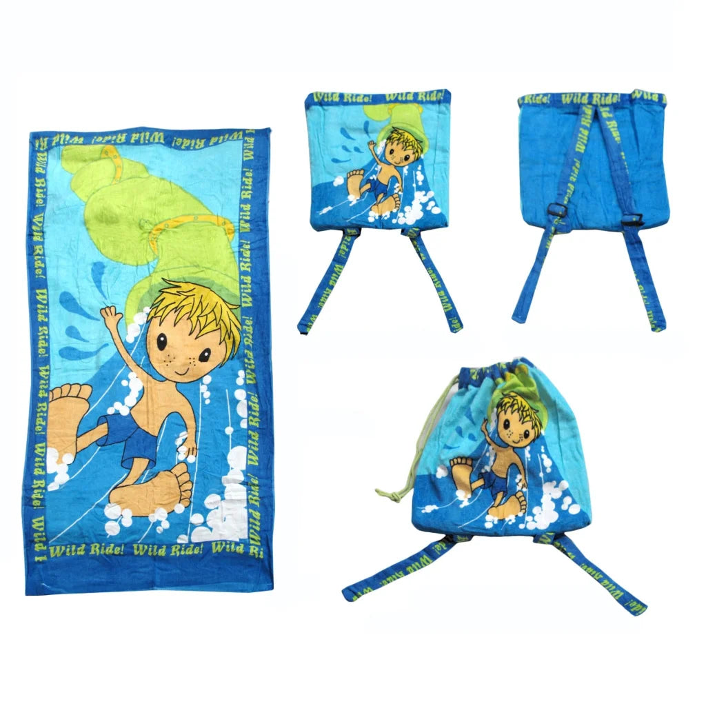 Kids Beach Towel & Bag Wild Ride - Artex - Home & Garden