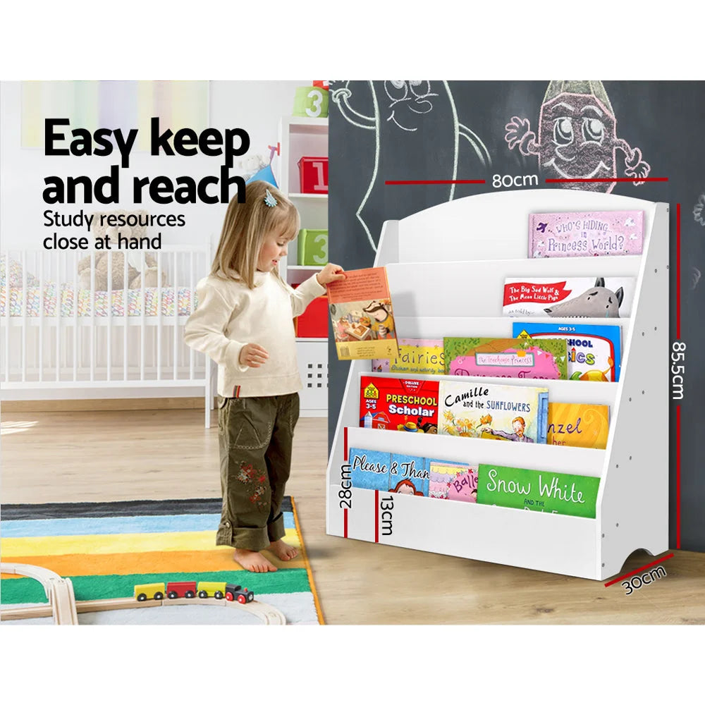 Kids Bookshelf 5-Tiers Magazine Rack Shelf Organizer