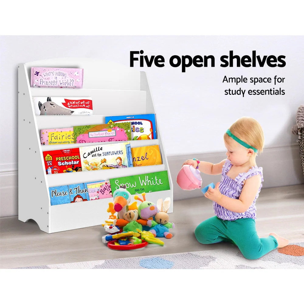 Kids Bookshelf 5-Tiers Magazine Rack Shelf Organizer