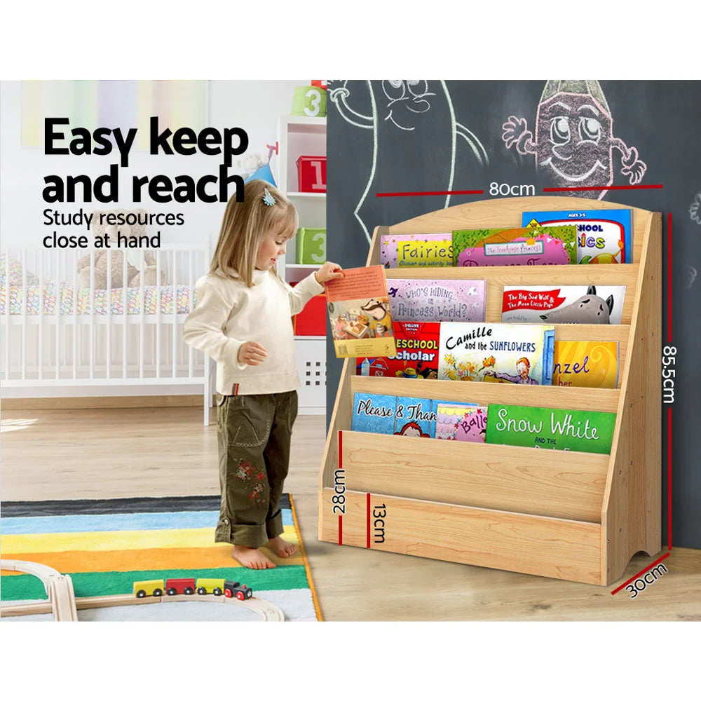 Kids Bookshelf 5-Tiers Magazine Shelf Rack Organizer