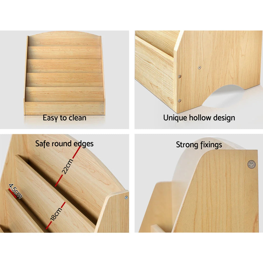 Kids Bookshelf 5-Tiers Magazine Shelf Rack Organizer