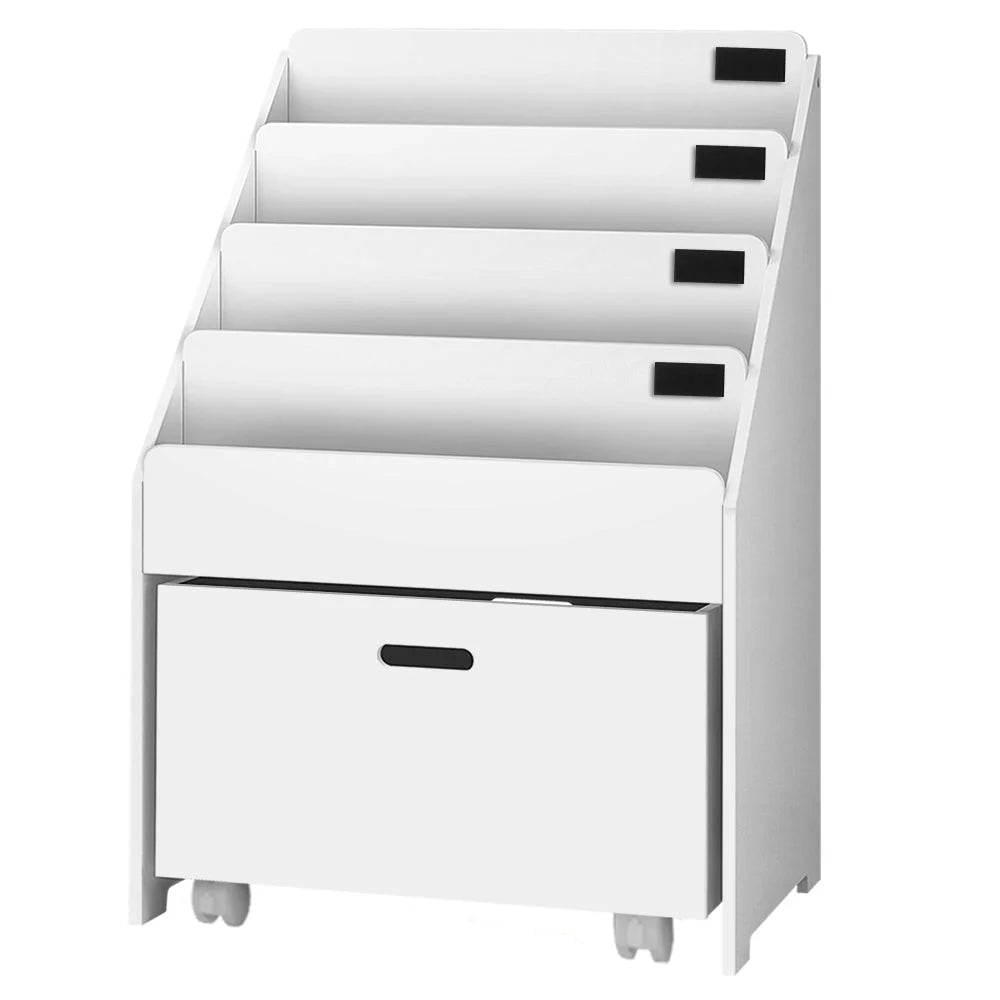 Bookshelf Storage Tiers Organizer Drawers Display Kids