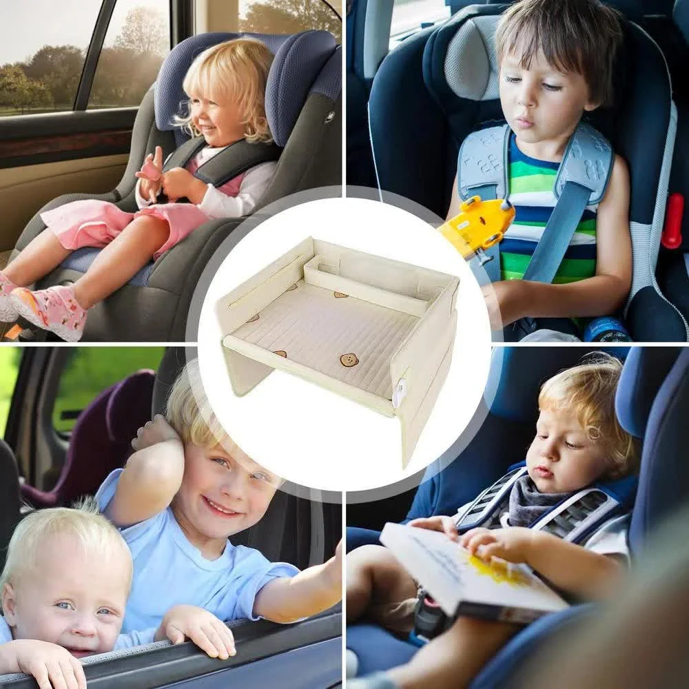 Kids Car Seat Travel Tray - Waterproof Lap Desk