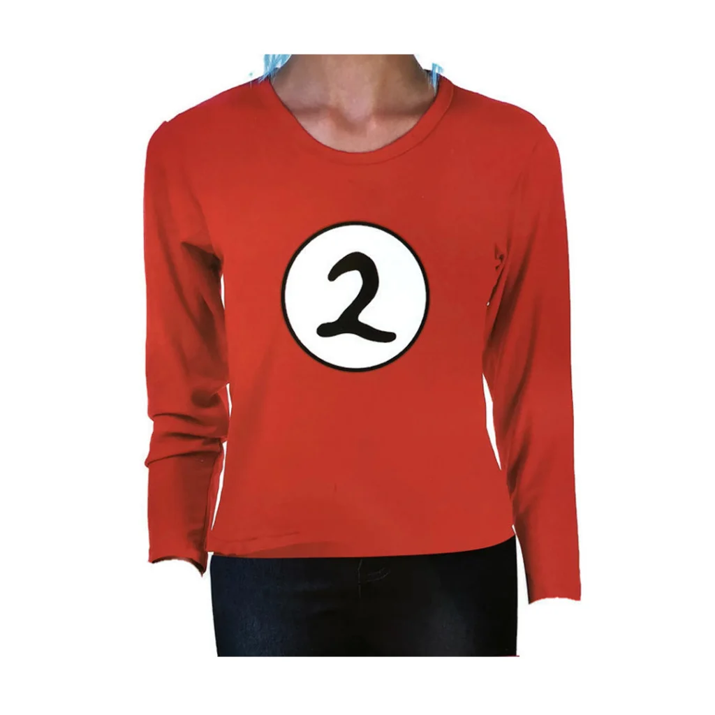 Kids Cat In The Hat Thing 2 Long Sleeve Red Top Party