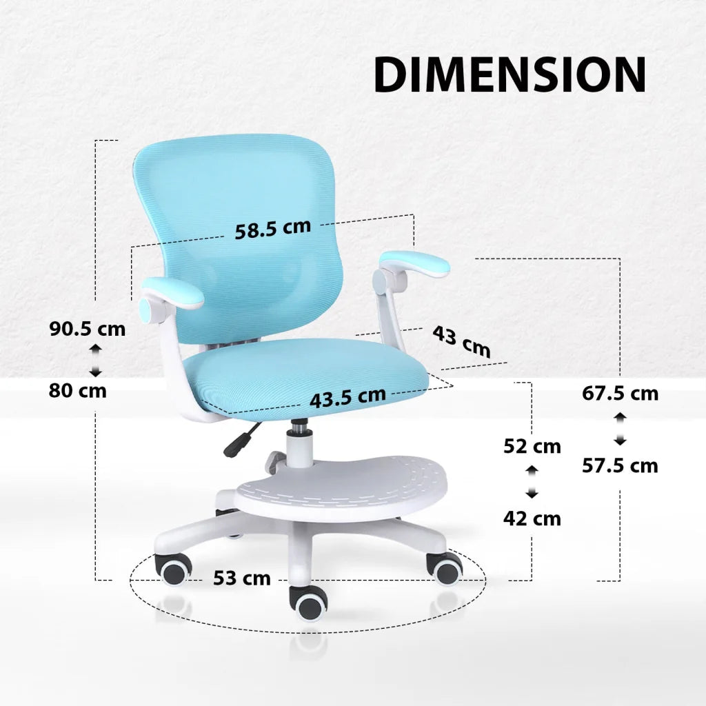 Kids Desk Chair - Children Office Study Seat with Footrest