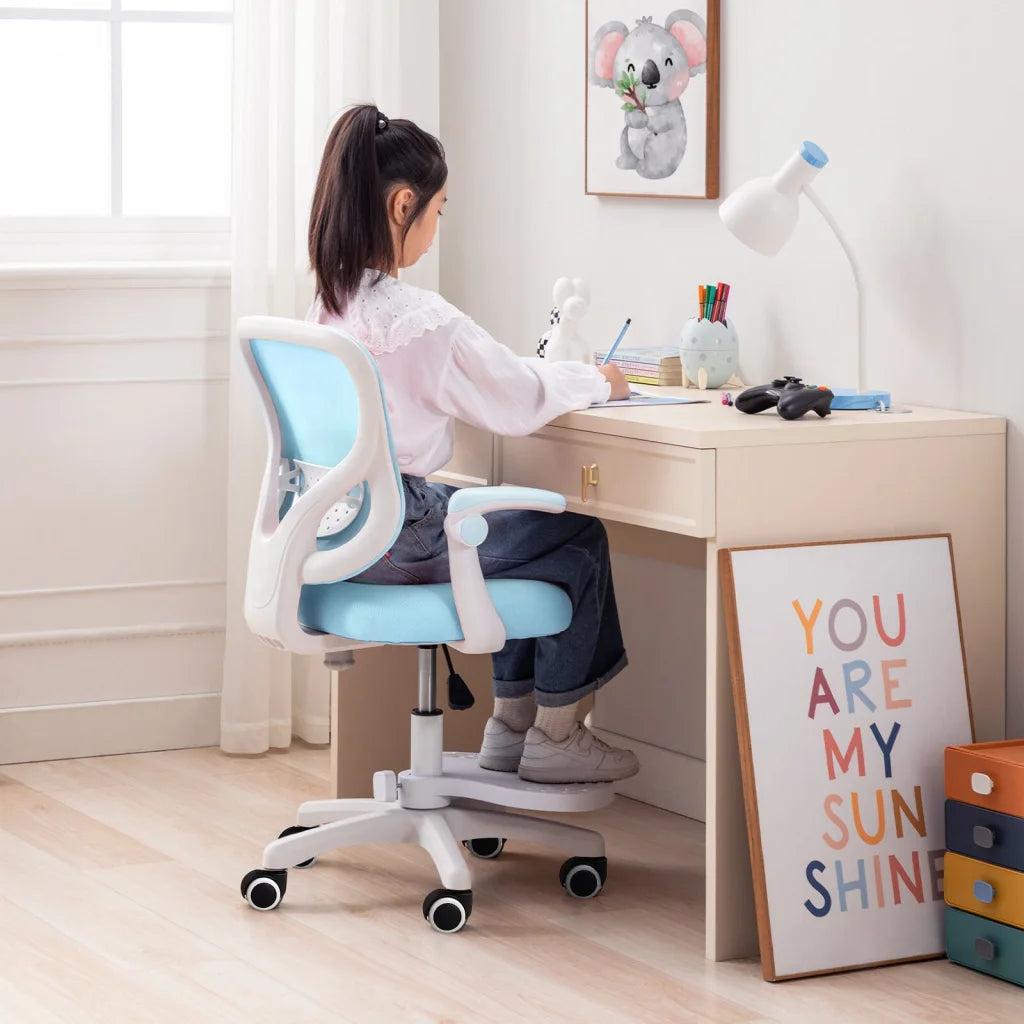 Kids Desk Chair - Children Office Study Seat with Footrest