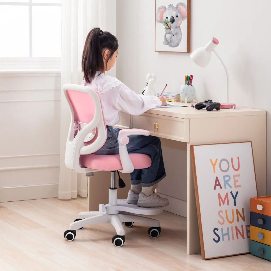 Kids Desk Chair - Children Office Study Seat with Footrest