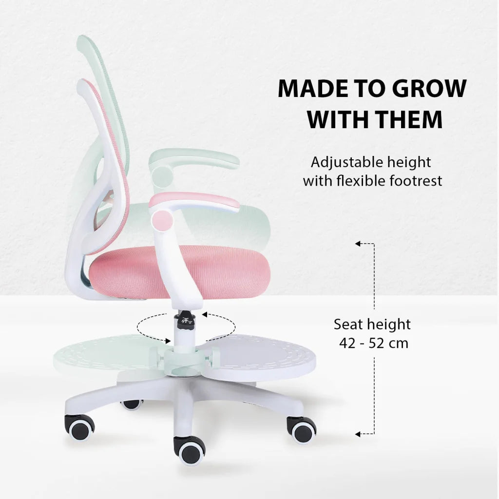 Kids Desk Chair - Children Office Study Seat with Footrest