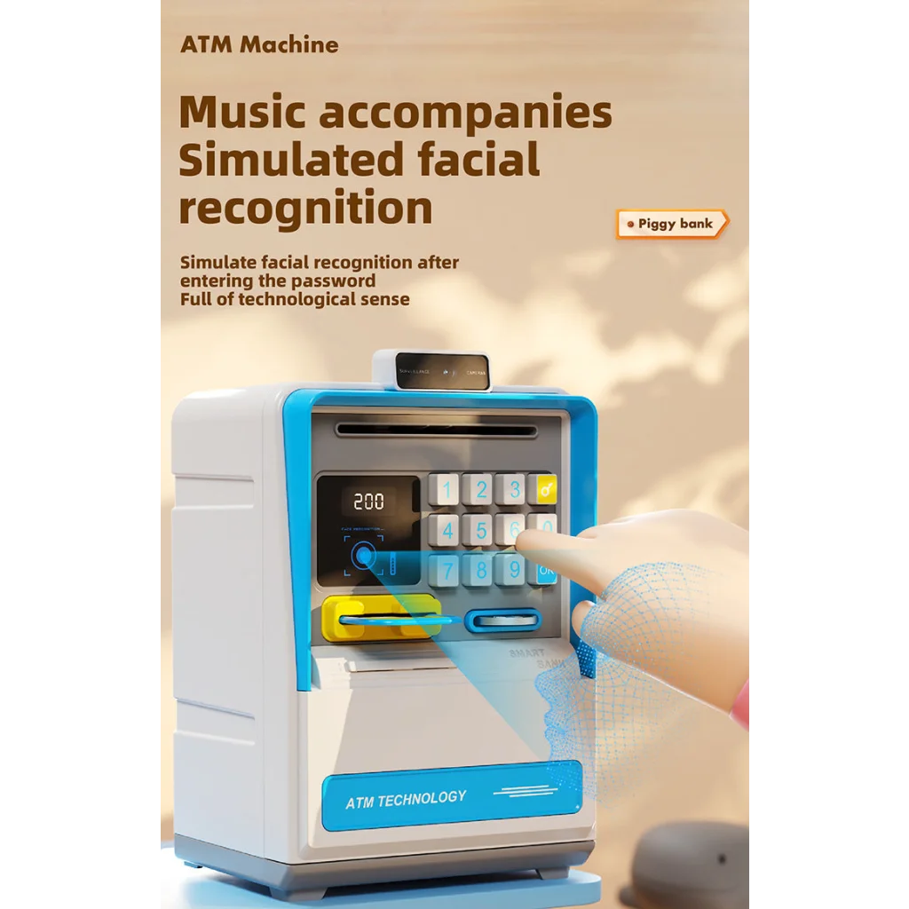 Kids Electronic ATM Piggy Bank with Simulated Facial