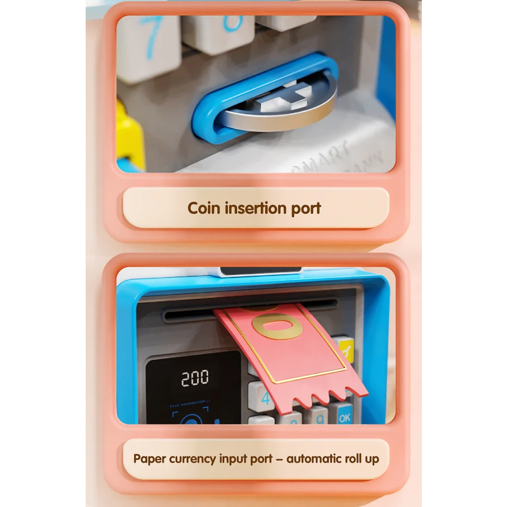 Kids Electronic ATM Piggy Bank with Simulated Facial