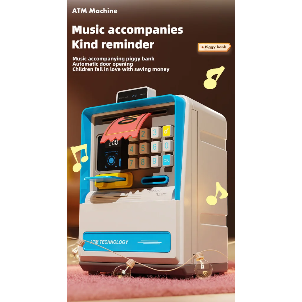 Kids Electronic ATM Piggy Bank with Simulated Facial