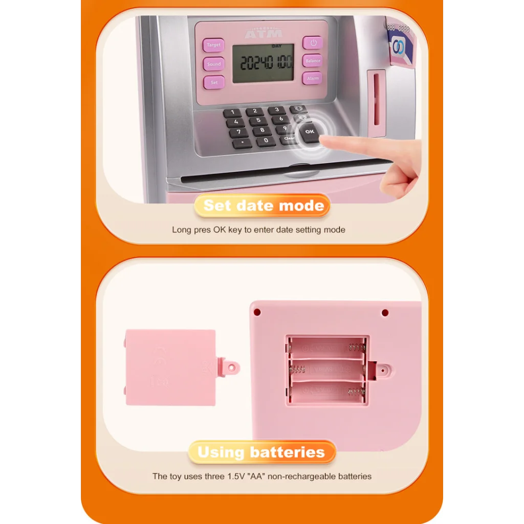 Kids Electronic ATM Savings Bank - Digital Piggy Bank